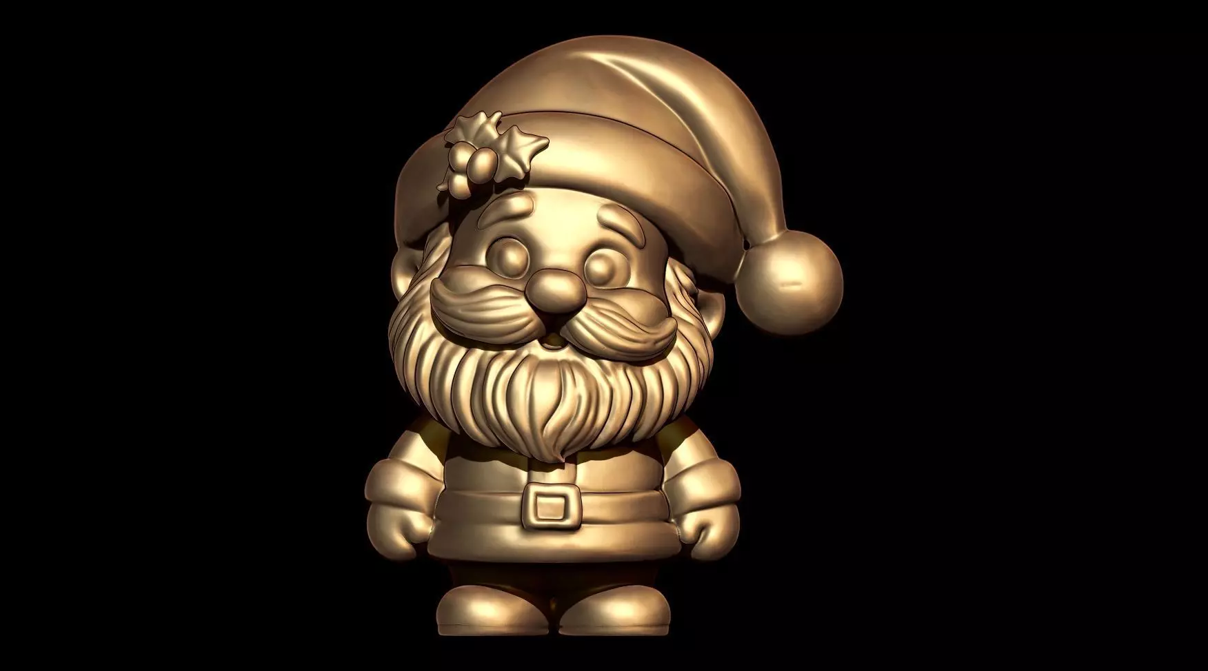 Kawaii Santa Claus 3d Model 3D print model_1