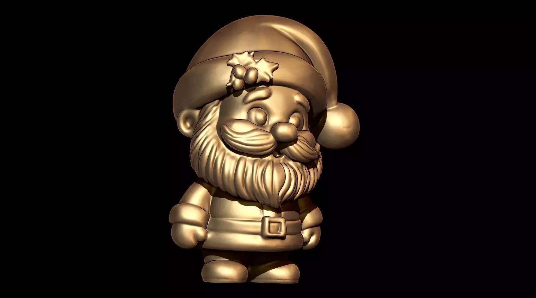 Kawaii Santa Claus 3d Model 3D print model_3