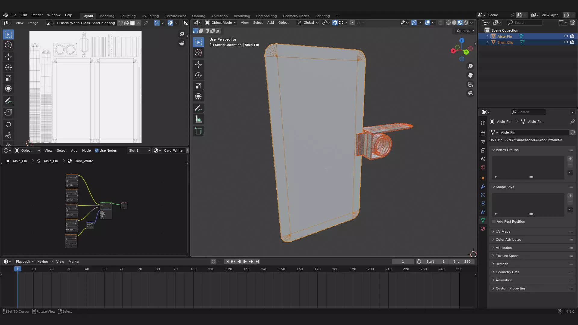 aisle fin with shelf clip 3d model mockup 3D model_2