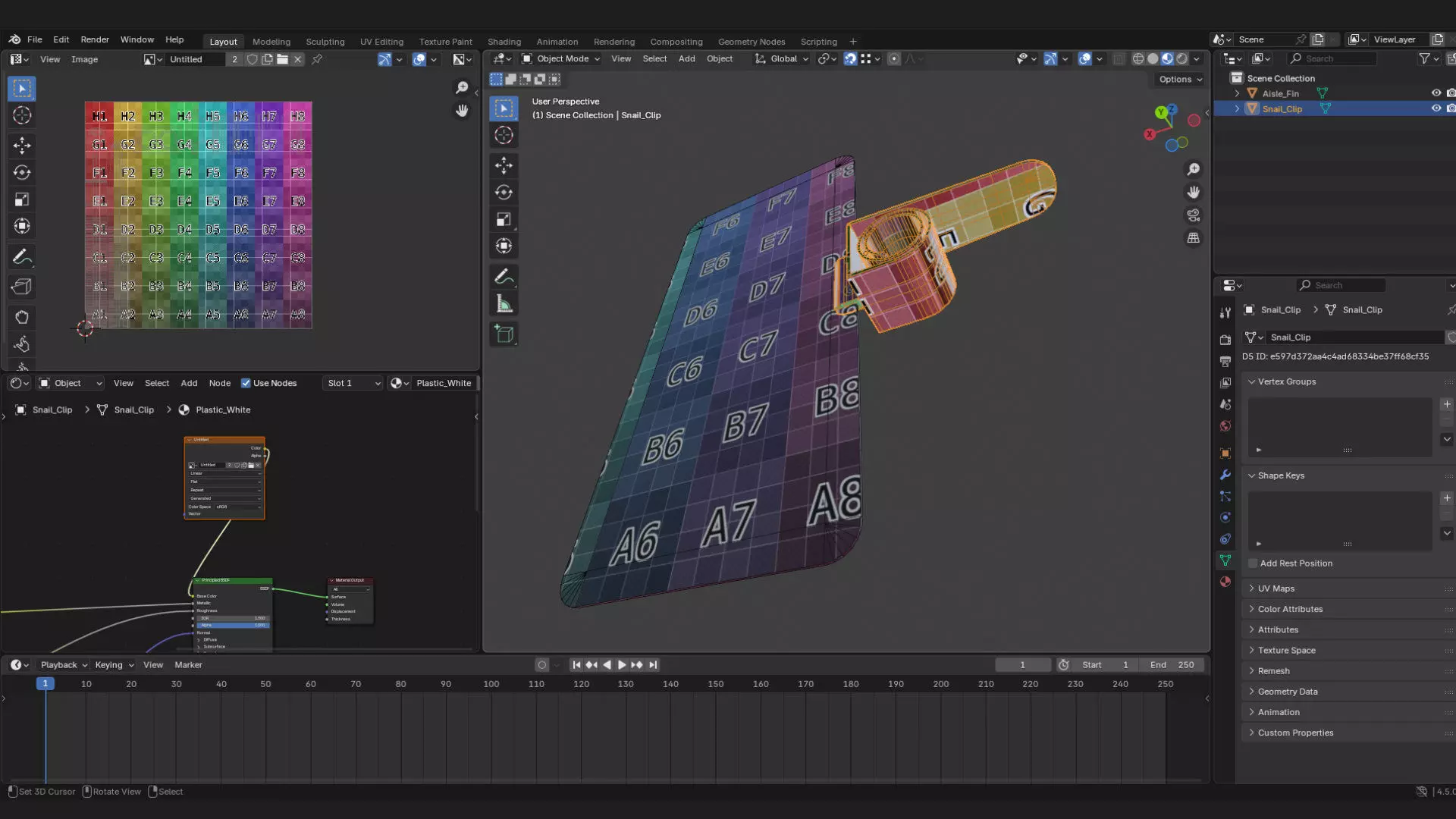 aisle fin with shelf clip 3d model mockup 3D model_5