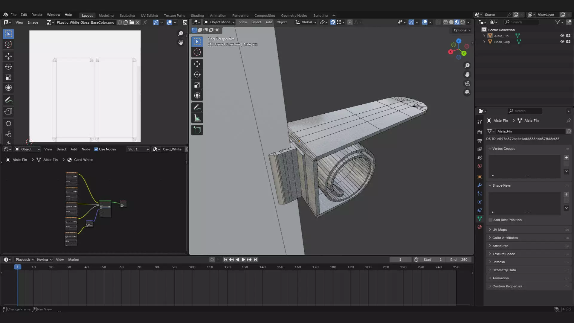aisle fin with shelf clip 3d model mockup 3D model_3