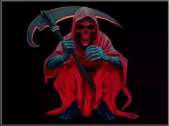 Sitting Grim reaper 03