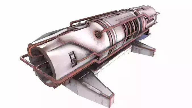 Industrial Rusted Machine  3D Model