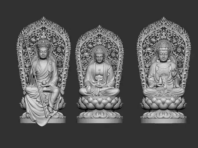 tam phat three buddha