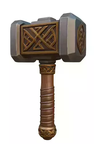 Viking-Inspired Battle Hammer