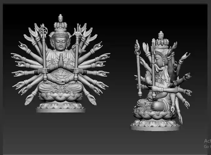 buddha thousand hands thousand eyes 3D print model