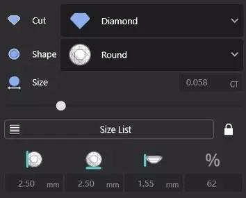 Channel Set Round cut eternity ring with bead N06 145CT EU54 3D print model_12