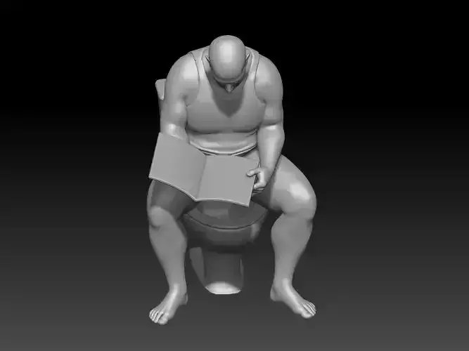 boy reading 4 3D print model