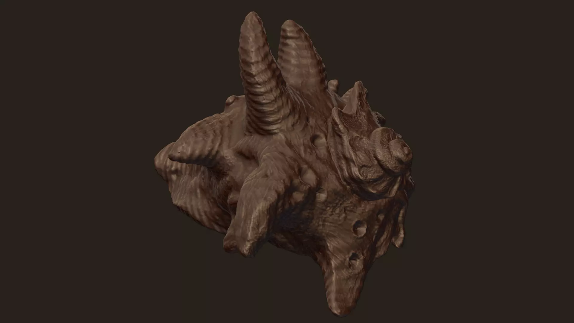 High Poly Spiky Fantasy Conch Shell 3D print model_7