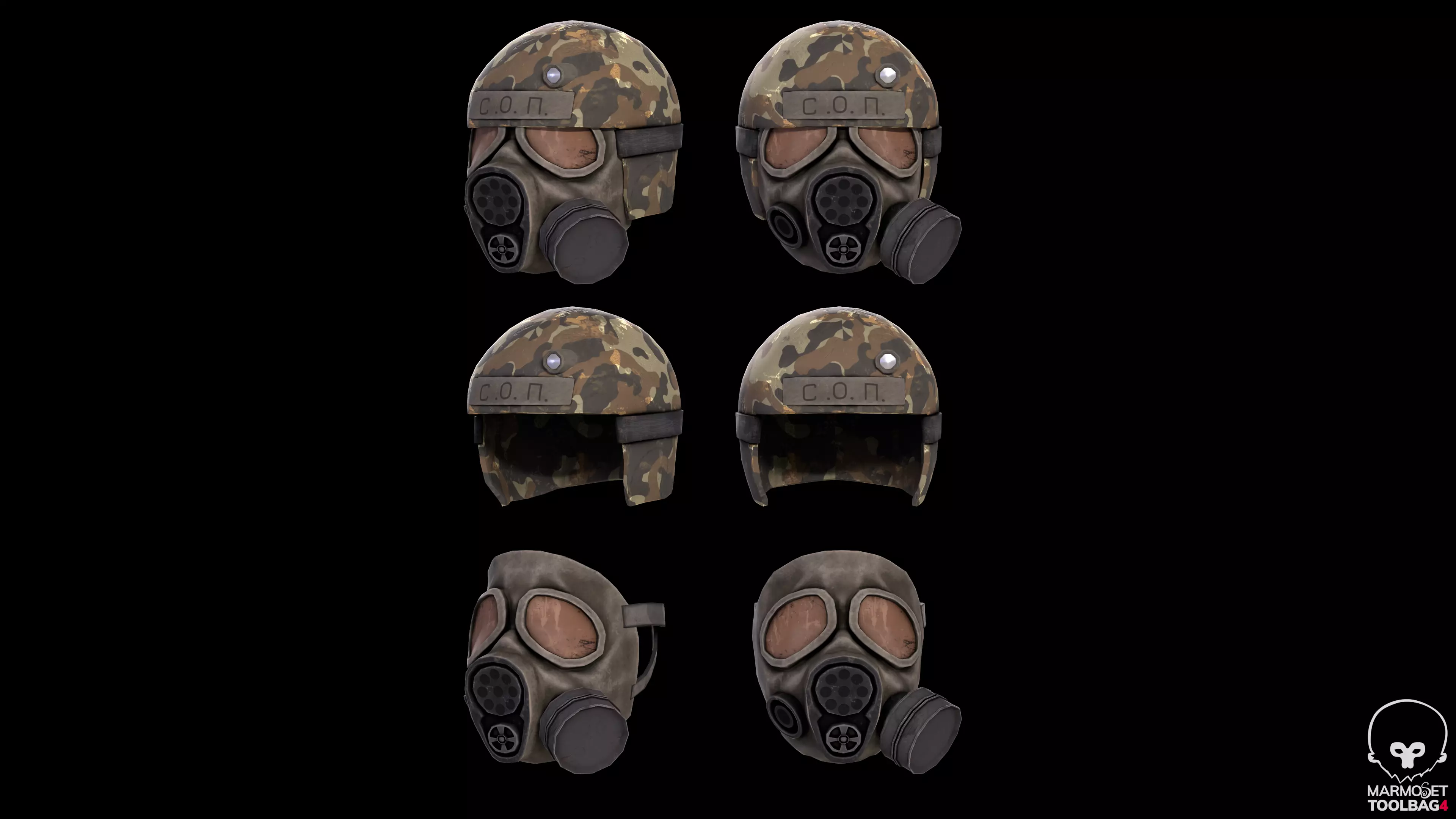 Military stalker like suit for Dayz engine Low-poly 3D model_14