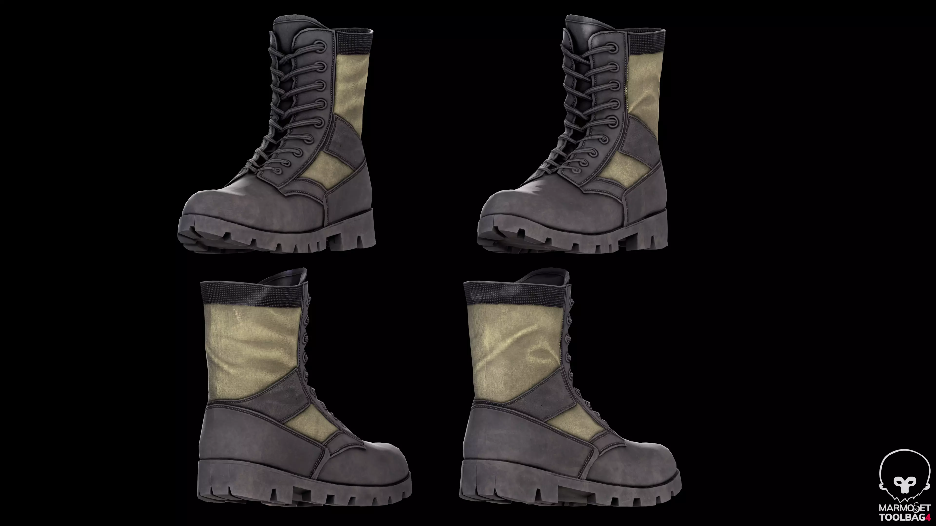 Military stalker like suit for Dayz engine Low-poly 3D model_19