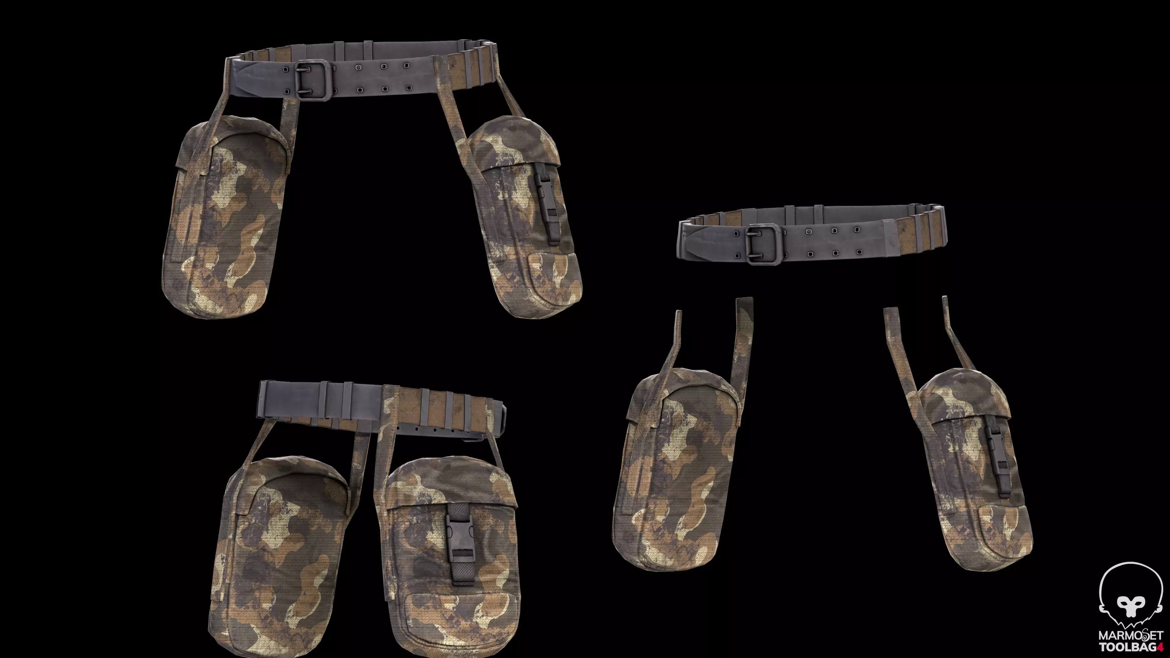 Military stalker like suit for Dayz engine Low-poly 3D model_18