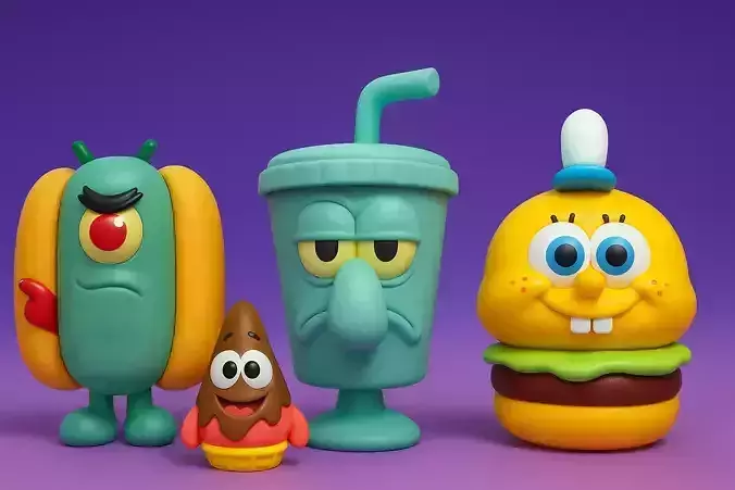 SpongeBob SquarePants Art Toys Collectible 3D Model