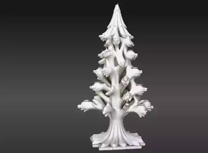 Winter Tree Lantern 3D Model Tree Decor with Lantern Slots Low-poly 3D model Winter Tree Lantern 3D Model Tree Decor with Lantern Slots Low-poly 3D model