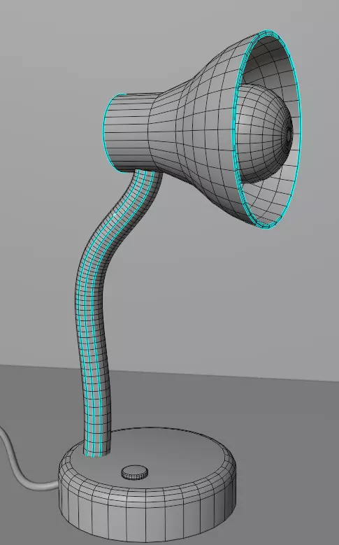 Table Lamp Realistic Low-poly 3D model_2