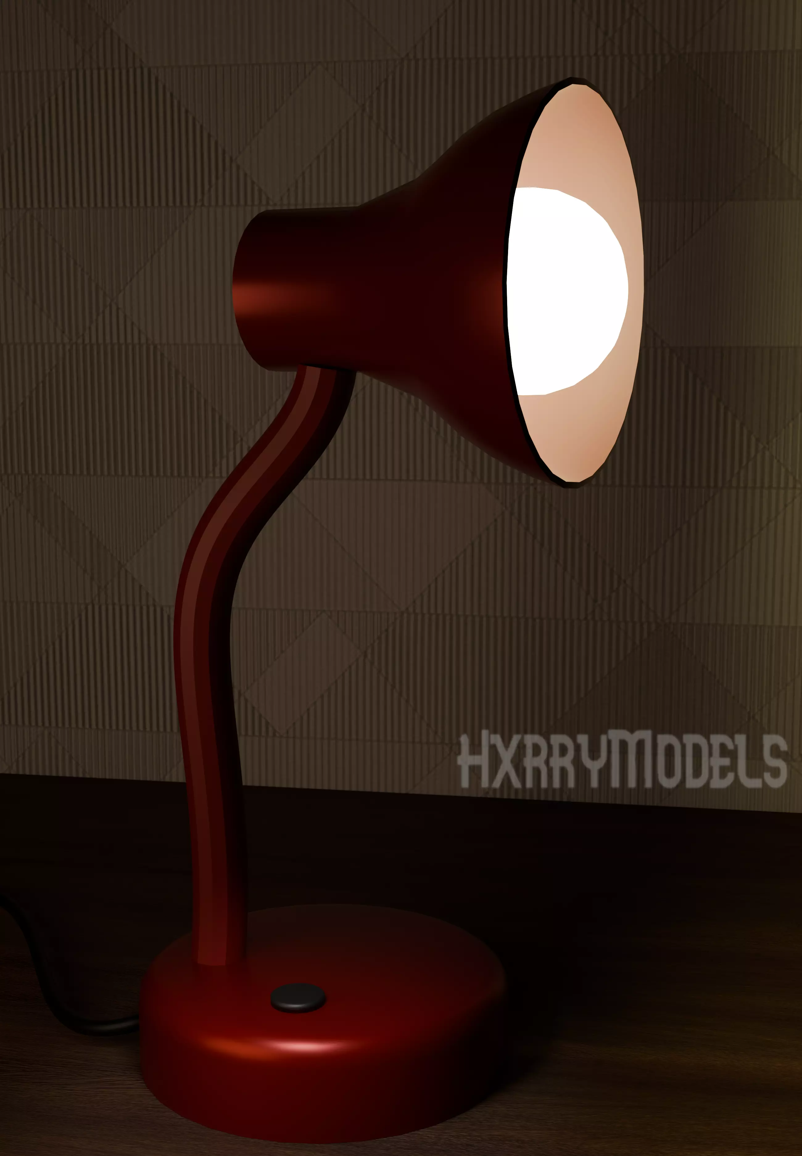 Table Lamp Realistic Low-poly 3D model_0