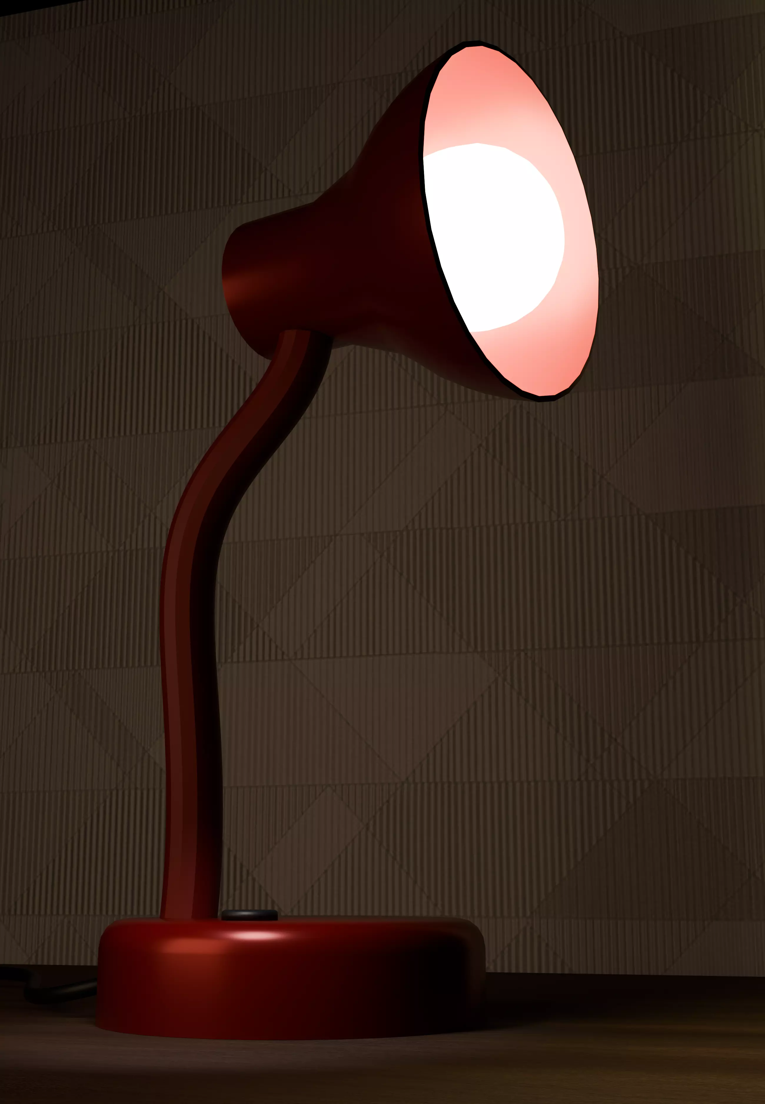 Table Lamp Realistic Low-poly 3D model_1