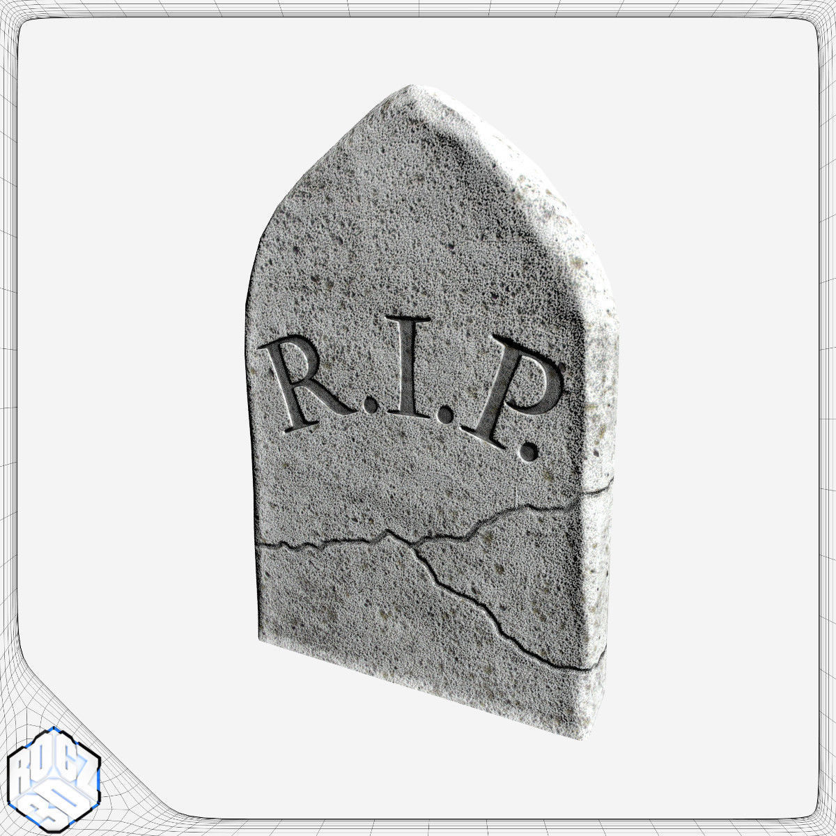 Tombstone Pack Low-poly 3D model_1