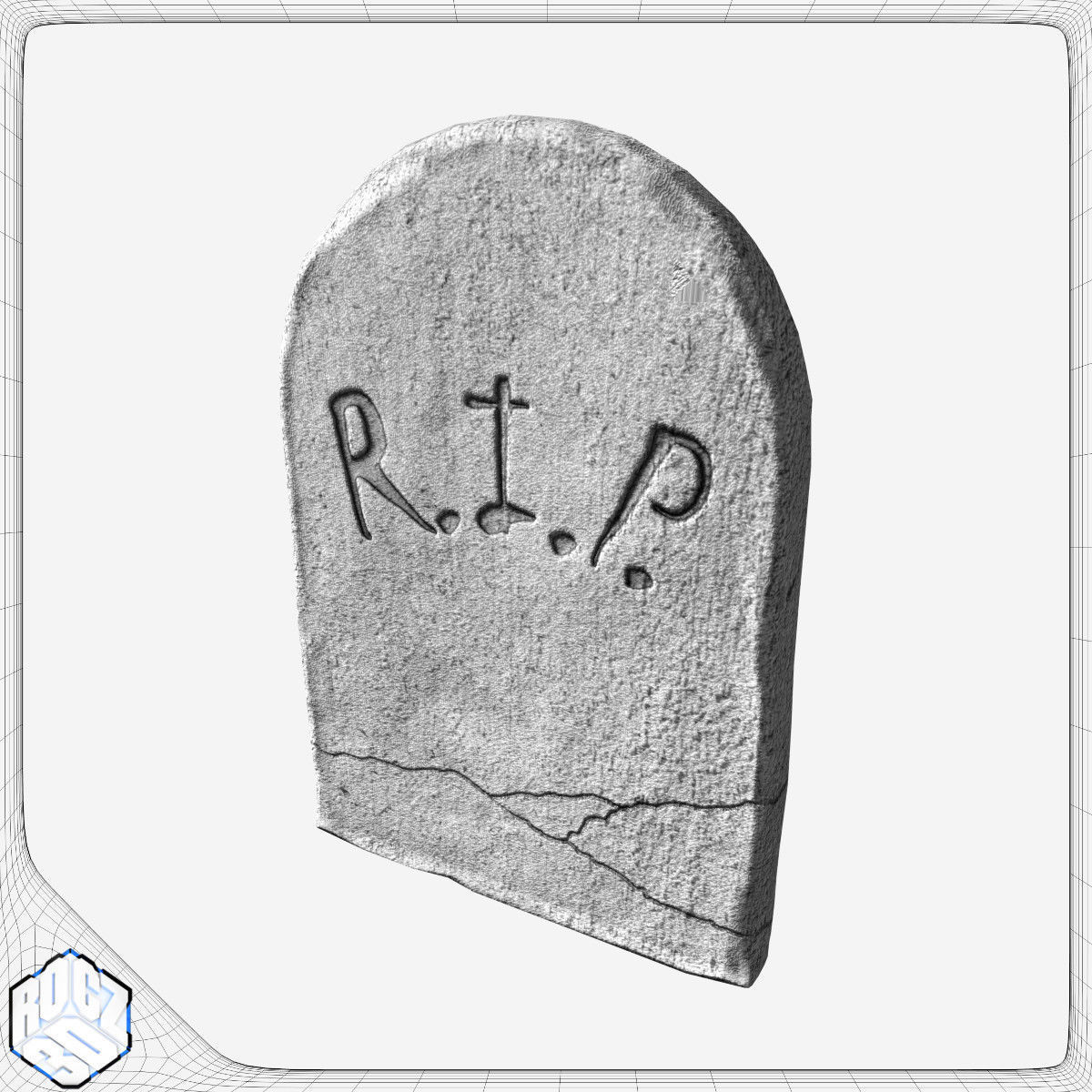 Tombstone Pack Low-poly 3D model_18