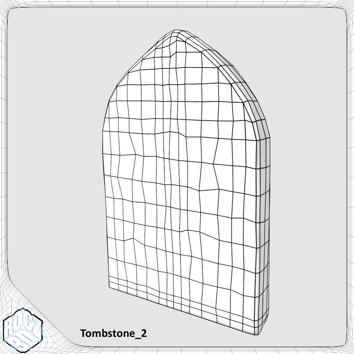 Tombstone Pack Low-poly 3D model_2