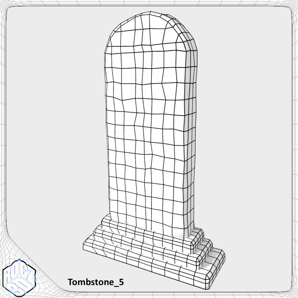Tombstone Pack Low-poly 3D model_8