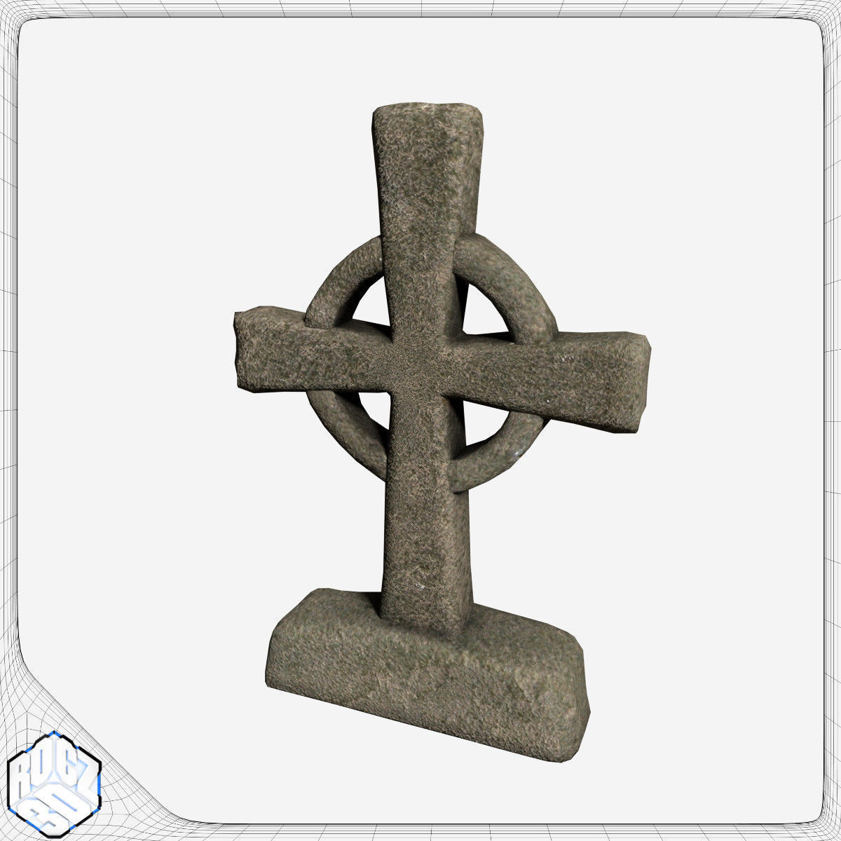 Tombstone Pack Low-poly 3D model_3