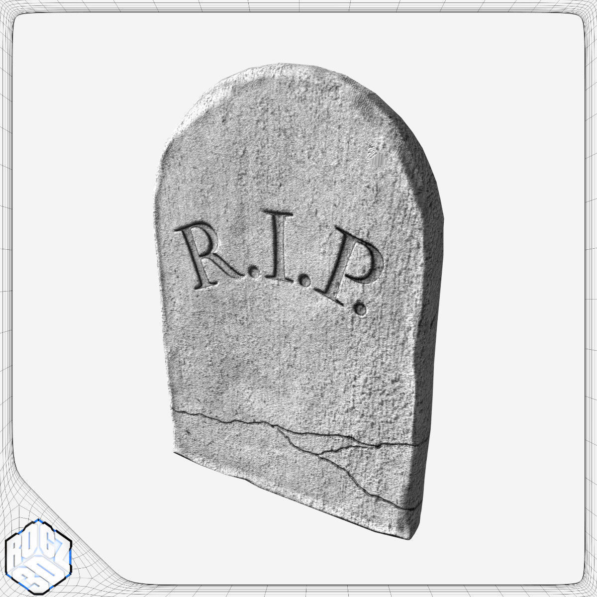 Tombstone Pack Low-poly 3D model_16
