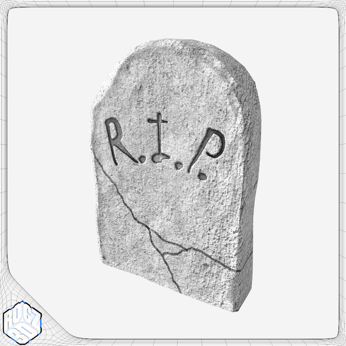 Tombstone Pack Low-poly 3D model_13