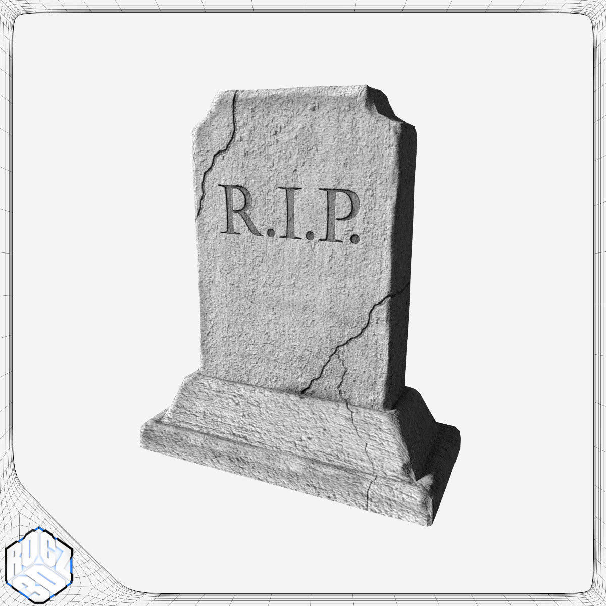 Tombstone Pack Low-poly 3D model_5