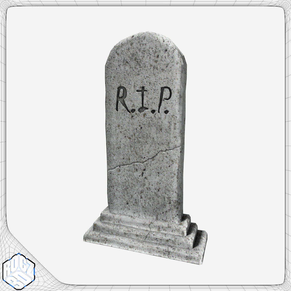Tombstone Pack Low-poly 3D model_7