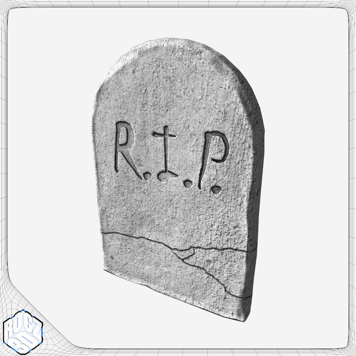 Tombstone Pack Low-poly 3D model_17