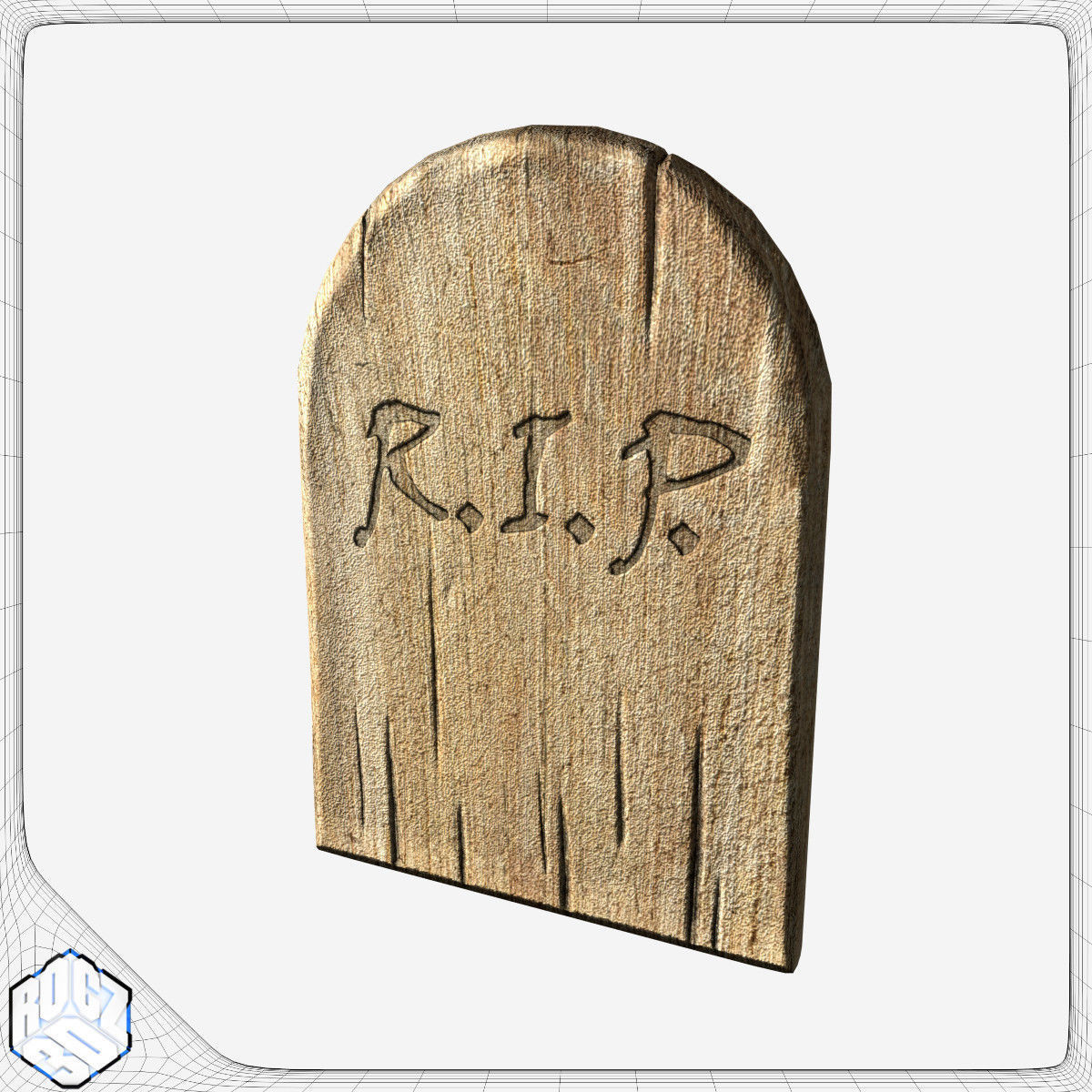 Tombstone Pack Low-poly 3D model_21