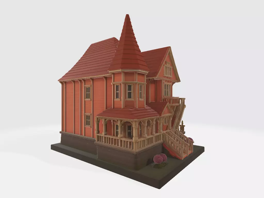 Coraline House Mini Model 01 3D print model_4