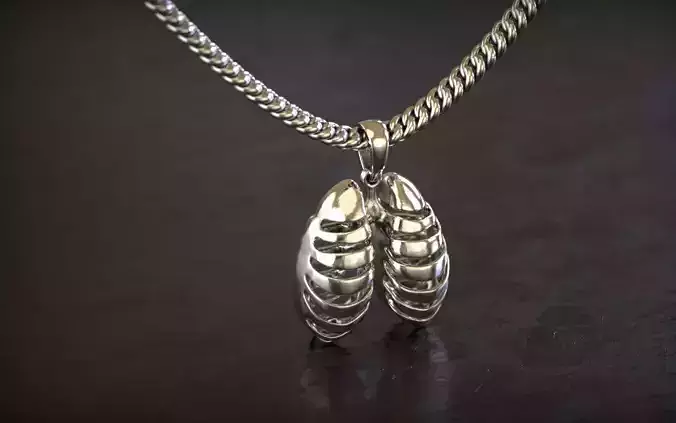 Anatomical Lungs Pendant