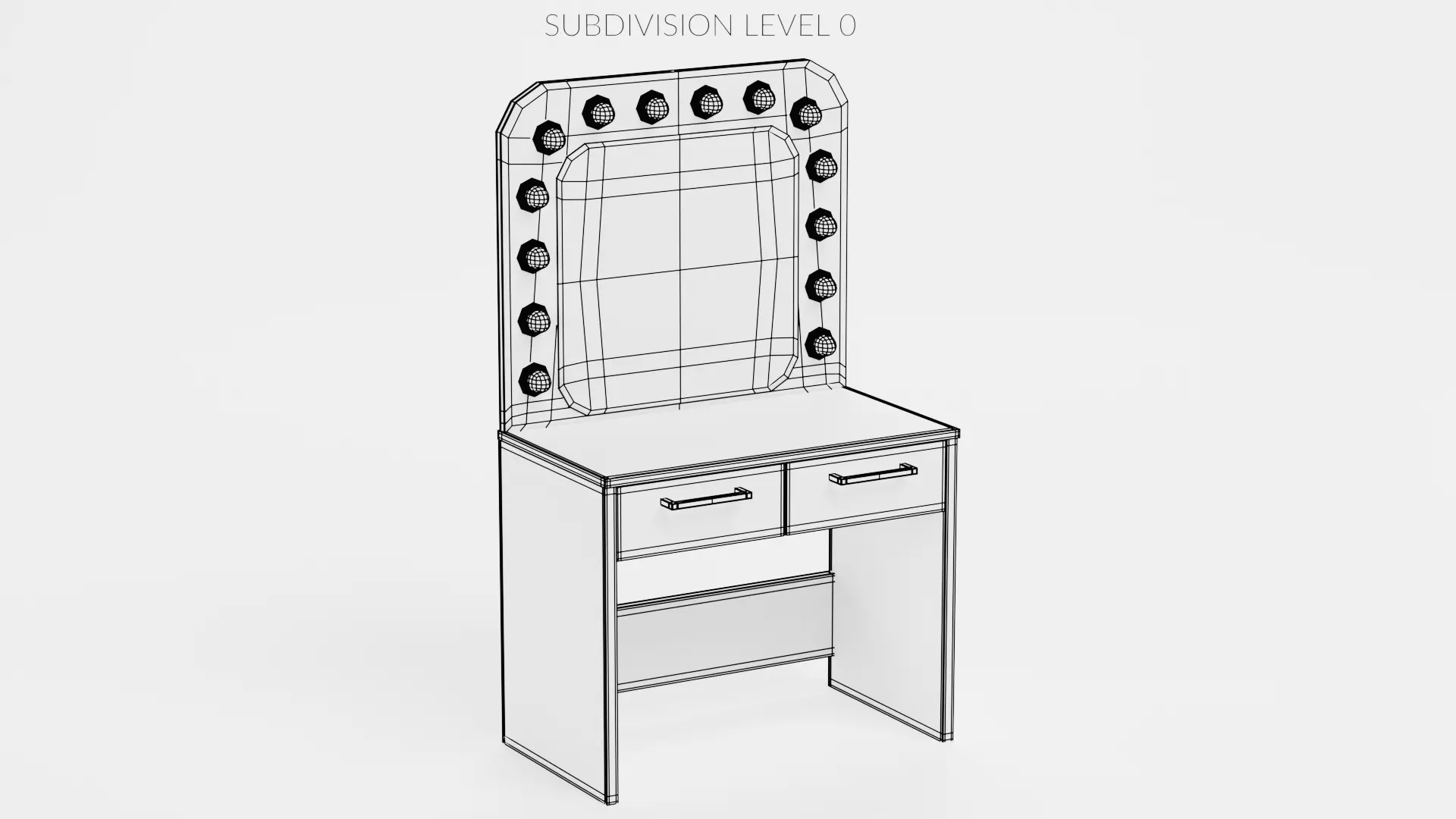 -Makeup Table- 3D model_7
