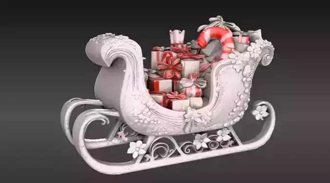 Christmas Candy  Gift Sleigh Fully Joint Model 