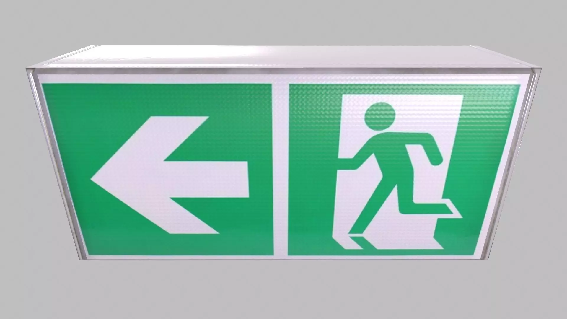 Exit Sign Board  3D Model Low-poly 3D model_2