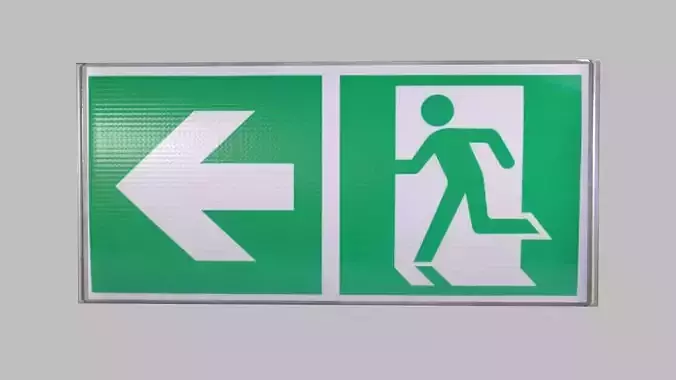 Exit Sign Board  3D Model