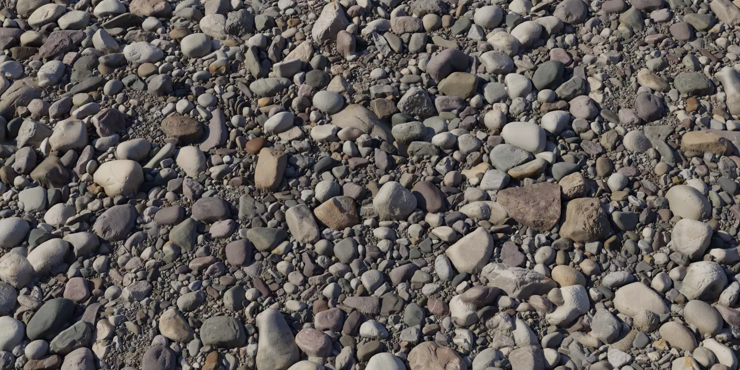 Realistic River Pebbles Ground Texture Texture_1