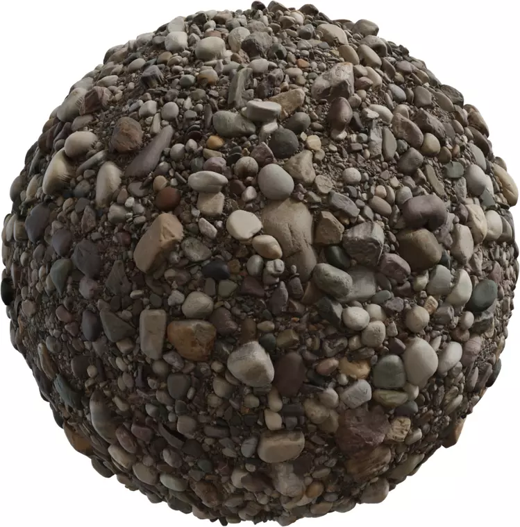 Realistic River Pebbles Ground Texture Texture_0