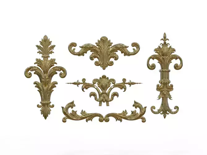 Classic Baroque Ornament Set - Decorative for Interior Designs