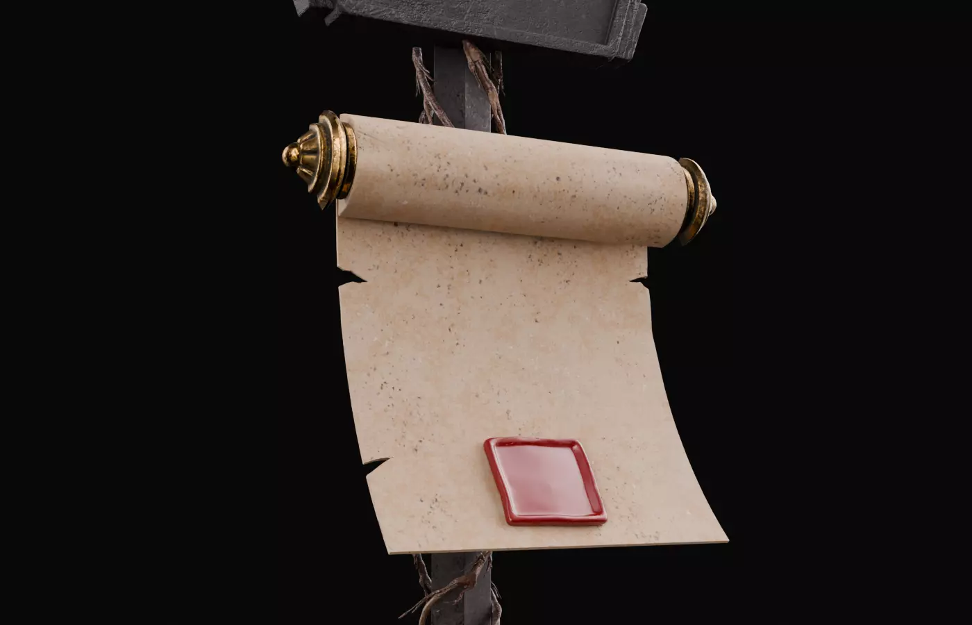 Royal Sword and Scroll Pack MedievalFantasyAsset3Dmodel 3D model_19