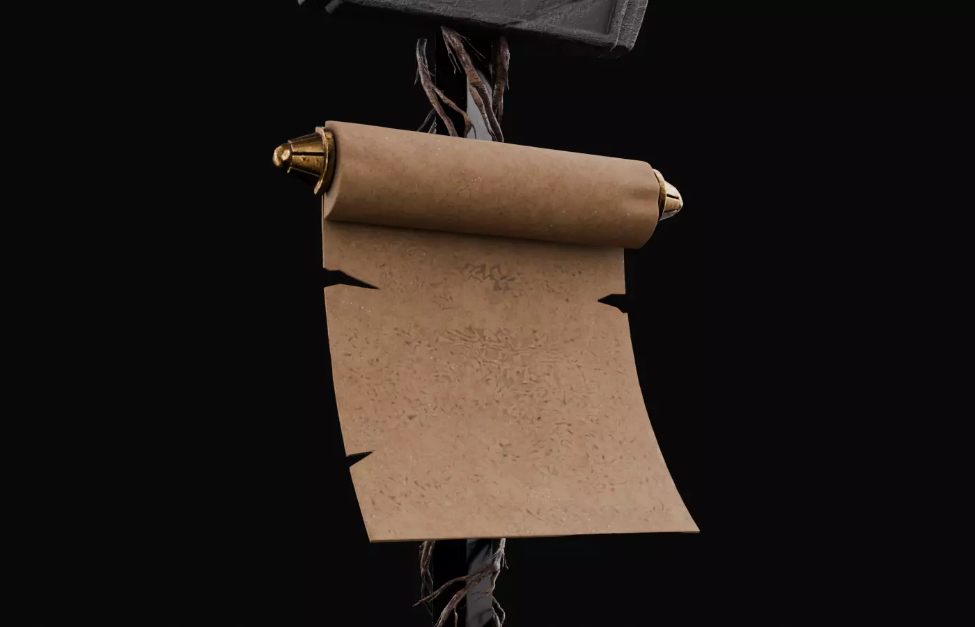 Royal Sword and Scroll Pack MedievalFantasyAsset3Dmodel 3D model_9