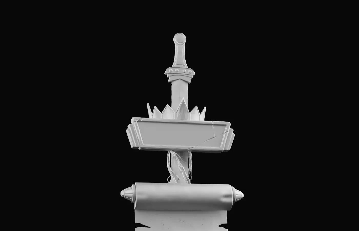 Royal Sword and Scroll Pack MedievalFantasyAsset3Dmodel 3D model_18