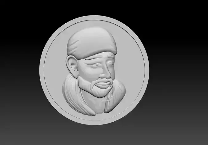 Saibaba Pendant 3D Printable Model 3D print model
