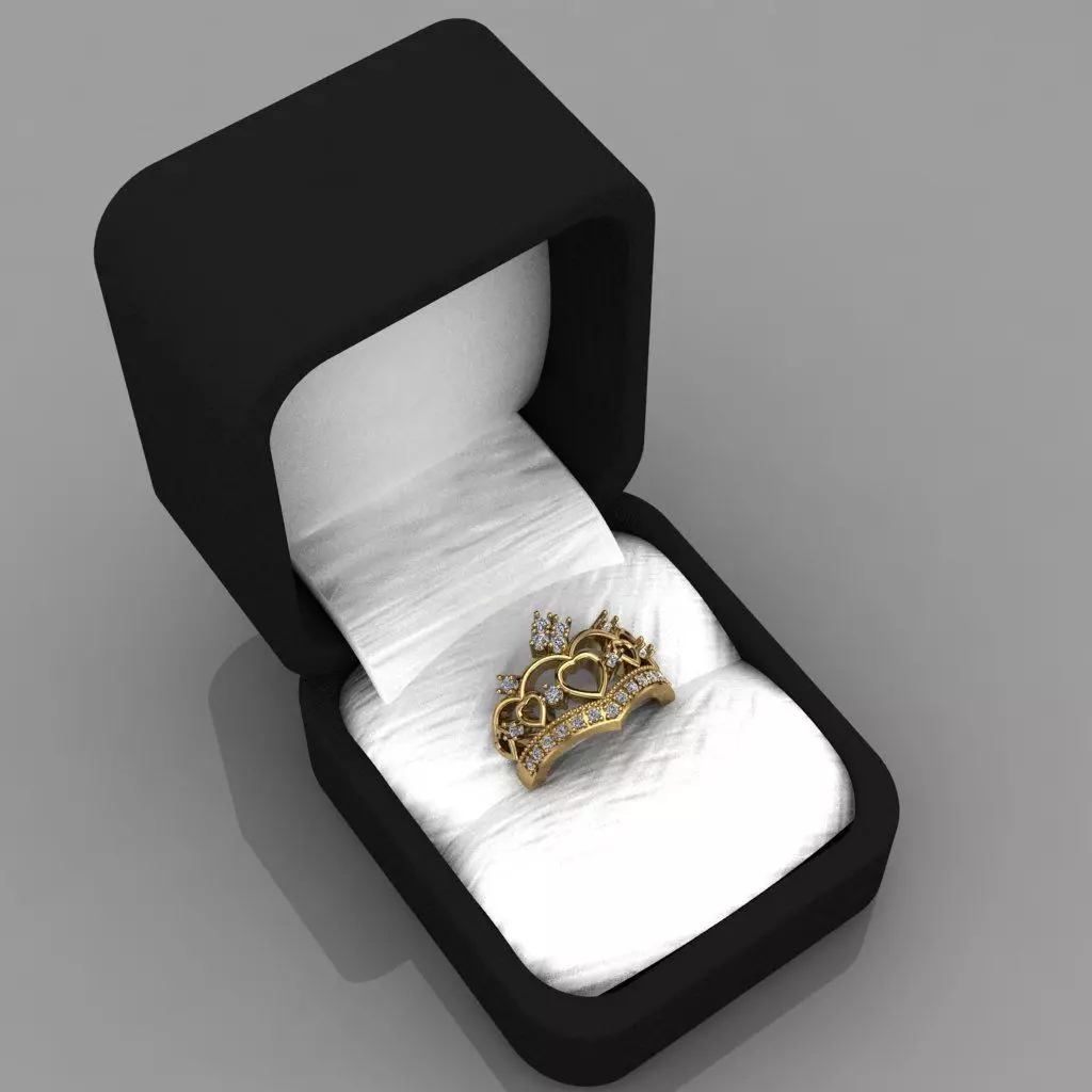 Anillo Corona 15 Crown Ring 15 Ready for Resin Printing 3D print model_5