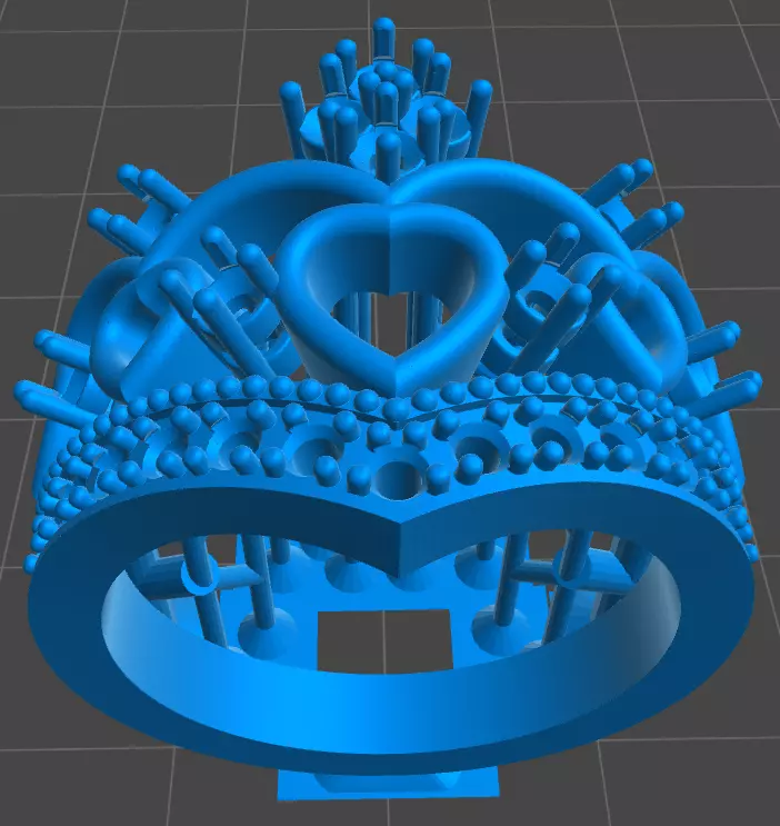 Anillo Corona 15 Crown Ring 15 Ready for Resin Printing 3D print model_8