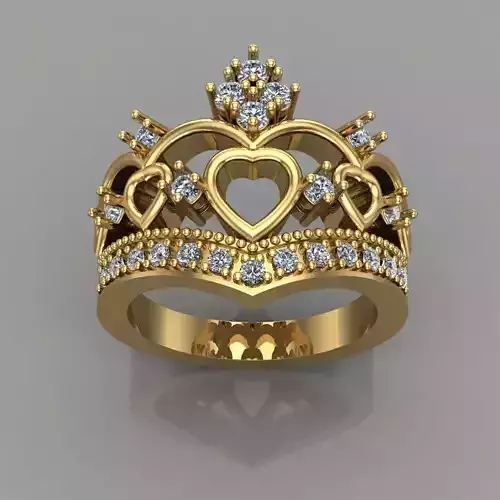Anillo Corona 15 Crown Ring 15 Ready for Resin Printing