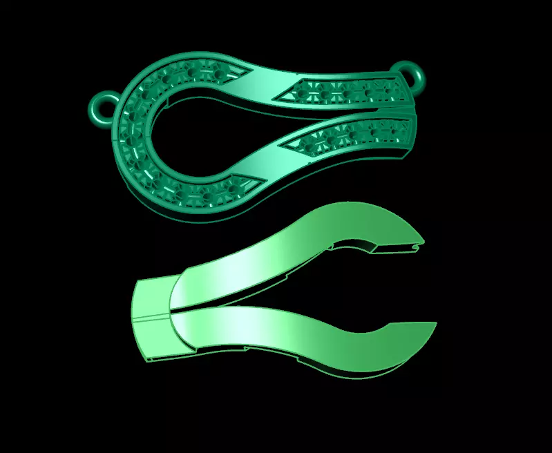 Chance infinie diamond necklace 3D print model_5