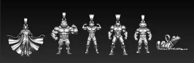 Beast Warrior Pendant Series  7 Characters Collection  